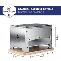 Tellier BRASI-F, Grill, Brennholz, Draußen, Kamin, Rost, Edelstahl