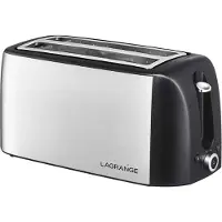 Lagrange 519010, 2 Scheibe(n), Schwarz, Edelstahl, Kunststoff, Edelstahl, Tasten, Drehregler, 1400 W, 230 V