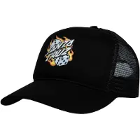 Santa Cruz Flaming Dice Dot Meshback Kappe
