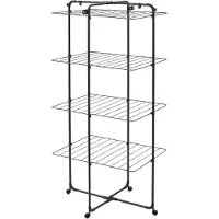Brabantia 319303, Wäscheständer, Stahl, Schwarz, 30 m, 4 Regale, 760 mm