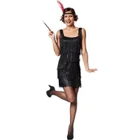TecTake dressforfun - Damen Charleston Kostüm M - Faschingskostüm Kostüm Halloween Kostüm Faschingskostüm Partykleidung - 301581