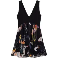 Desigual Sommerkleid Uve 26SWVW47 Schwarz Regular Fit