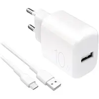 Puro Power Kit: Ladegerät Daily 1 USB-A-Anschluss + USB-A-auf-USB-C-Kabel