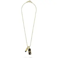 Philipp Plein Halskette in Gold mit Anhänger – (L)60cm | Gr.: onesize