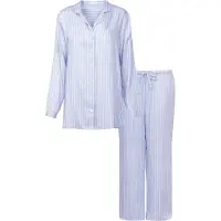 Seidensticker Pyjama , Damen, Gr. 44, blau, 100% Modal, gestreift, Homewear-Sets Pyjama