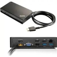 Lenovo 03X6296, Kabelgebunden, OneLink+, 3,5 mm, 10,100,1000 Mbit/s, Schwarz