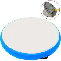vidaXL Aufblasbare Gymnastikmatte mit Pumpe 100x100x20 cm PVC Blau