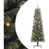 vidaXL Künstlicher Weihnachtsbaum mit 150 LEDs mit Ständer Grün 150 cm