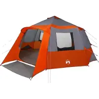 vidaXL Kabine Zelt 12-Personen Grau und Orange 500 x 500 x 294 cm