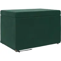 vidaXL Hocker Dunkelgrün 61 x 41 x 40 cm Samt und Engineering Holz