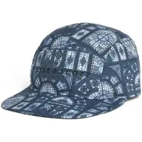 Lyle & Scott Baseballkappe mit Buntglas-Print – Marineblau
