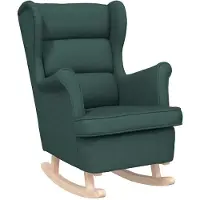 vidaXL Schaukelsessel Dunkelgrün 74x90x102 cm Stoff