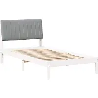 vidaXL Bettrahmen mit Kopfteil Weiß 100 x 200 cm Massives Kiefernholz
