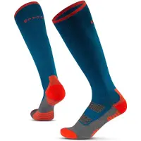 Gococo Compression Wool Socken petrol/rot XL | 40-45cm 2021 Winter Laufsocken