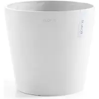 Ecopot's Blumentopf "Amsterdam 30 + Wassersystem Weißgrau", für innen und außen: frostsicher, bruchsicher und lichtbeständig