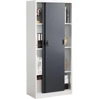 VCM Stahlschrank abschliessbar Malivo 4fach