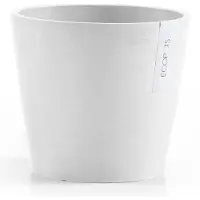Ecopot's Blumentopf "Amsterdam 20 + Wassersystem Weißgrau", für innen und außen: frostsicher, bruchsicher und lichtbeständig