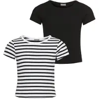 Kidsworld T-Shirt "2er Pack T-Shirts in elastischer Rippqualität" Packung, 2, 2 Stk. 2er Packung T-Shirts