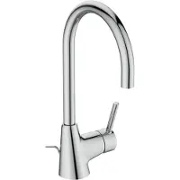 Ideal standard Ceraline Einhebel-Waschtischarmatur, mit hohem Auslauf, Ausladung 160mm, mit Ablaufgarnitur, BC195AA, Farbe: Chrom