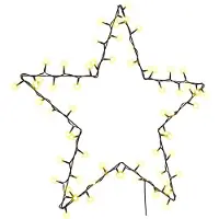 vidaXL Weihnachtsbeleuchtung Stern-Silhouette 80 LEDs Warmweiß
