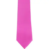 Premier Mens Plain Satin Krawatte (schmale Klinge) (2er-Pack) (Hot Pink)