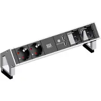 Bachmann DESK2 2x Schutzkontakt 2x ABD 1x USB Charger GST18, weiß