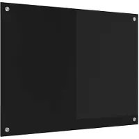 vidaXL Küchenrückwand Schwarz 80 x 60 cm Gehärtetes Glas