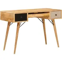 vidaXL Schreibtisch Braun 110 x 55 x 76 cm Massivholz Mango