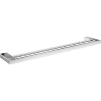 Emco Doppelbadetuchhalter LOFT 3 abnehmbare Haken weiss 642mm chrom