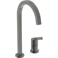 Ideal standard 2-Loch-Küchenarmatur GUSTO eck Auslauf Ausladung 204mm magn grey magnetic grey