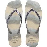 Havaianas Flip Flops Styleslim Square Glitter Party Damen Beige/Silver Metallic-Schuhgröße 35 - 36