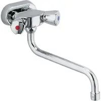 Kludi STANDARD Spezial Spültisch-Wandarmatur 45 mm Stichmaß, chrom