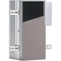 Emco WC-Modul plus ASIS Unterputz, 332 x 154 mm, Türanschlag links Aluminium