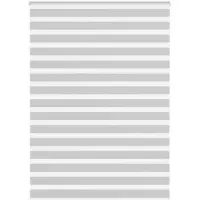 vidaXL Doppelrollo Hellgrau 165x230 cm Stoffbreite 160,9 cm Polyester