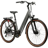 KROSS "E-Trekkingbike Damen Trans Hybrid 1.0 28" grau 8 Gänge" 8 Gang Shimano ACERA M3020 Schaltwerk Kettenschaltung Heckmotor 250 W Pedelec, Elektrofahrrad für Damen