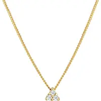 Elli Halsketten - Halskette Panzerkette Dreieck Diamant (0.045 ct)58 - Gr. unisize - in Gold - für Damen