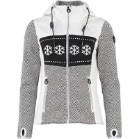 Mountain Peak Zipper Hoodie aus zwei Materialien für Damen