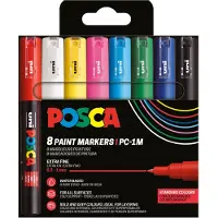 Posca - Extra Fine Tip Pen, 8 pc (401651)