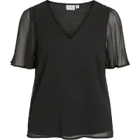 Vila T-Shirt "VIFALIA V-NECK S/S TOP - NOOS"