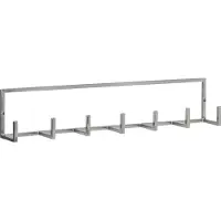 House Doctor HDRack Hakenleiste silber Breite 60 cm Metall - , HDRack, Metallisch, Metall