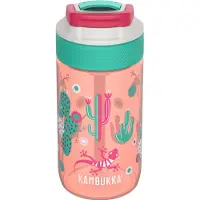Kambukka Lagoon Trinkflasche 400ml -Kaktus Gecko mit integriertem Strohhalm
