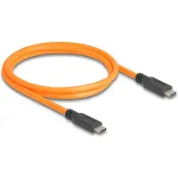 DeLOCK USB 5 Gbps Kabel USB Type-C Stecker zu USB Type-C Stecker für Tethered Shooting 1 m orange, 1 m, USB C, USB C, 5 Gbit/s, Orange