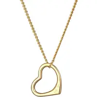 Elli Halsketten - Halskette Herz Liebe Klassisch Hochwertig 585 Gelb - Gr. unisize - in Gold - für Damen