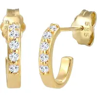 Elli Ohrringe Creole Geo Topas Edelstein Klassisch 585 Gelbgold Elli Premium Gold