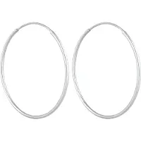 Elli Paar Creolen "Ohrringe Creolen Rund Basic Klassisch 925 Silber", silber, Ohrringe, Damen, ohne Stein, Silber 925 (Sterlingsilber), Paar Creolen