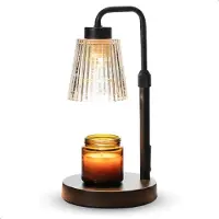 Luft Kerzenwärmer Lampe – Candle Warmer – Dimmbar – Timer – Höhenverstellbar 15–36 cm – Inkl. 2 Halogenlampen – Schwarz