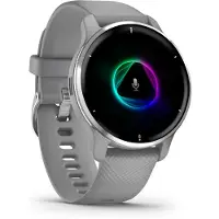 Garmin Venu 2 Plus - Smartwatch - 43 mm - Powder Gray - Sportuhr mit Band - Silikon - Powder Gray