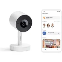 Netatmo Slimme Innenkamera mit KI-Gesichtserkennung, 2K HDR, 130° Weitwinkel, Nachtsicht