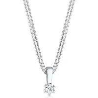 Elli Halskette - Halskette Kreis Diamant Geschenkidee 925 Sterling - Gr. unisize - in Weiß - für Damen