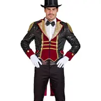 Widmann Zirkus Direktor Show Frack Schwarz/Gold/Rot